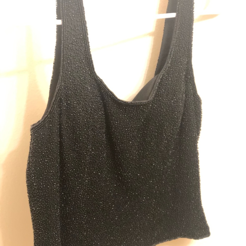 Black beaded top